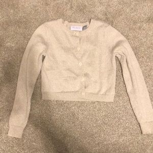 Cream and Lurex Cardigan